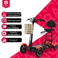 thumbnail image 3 of Trottinette Électrique Pliable et Portable pour Adultes et Aînés avec Siège pour Enfant - Rouge Mat, 3 of 11
