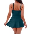thumbnail image 4 of TIMIFIS Robe Maillot de Bain pour Femmes One Piece Robe de Bain Été Bain de Soleil Maillot de Bain Couleur Unie Mode Planche Volleyball Activité Maillot de Bain, 4 of 5