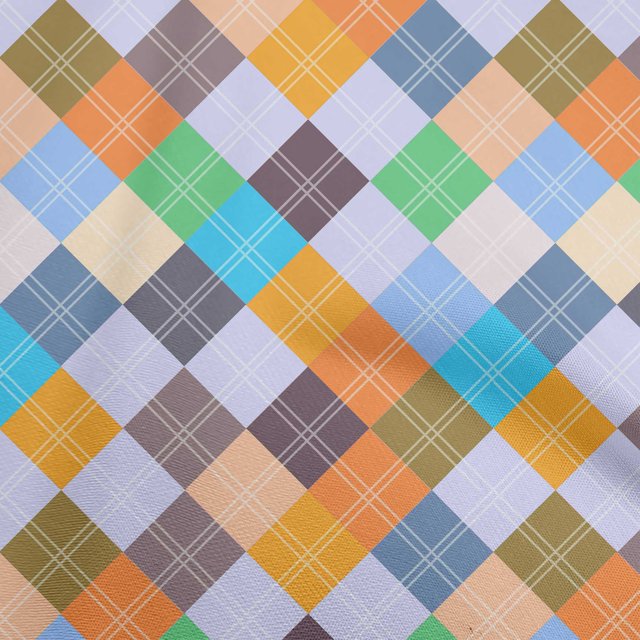oneOone Cotton Poplin Pastel Purple Fabric Check Sewing Craft Projects Fabric Prints By Yard 42 Inch Wide