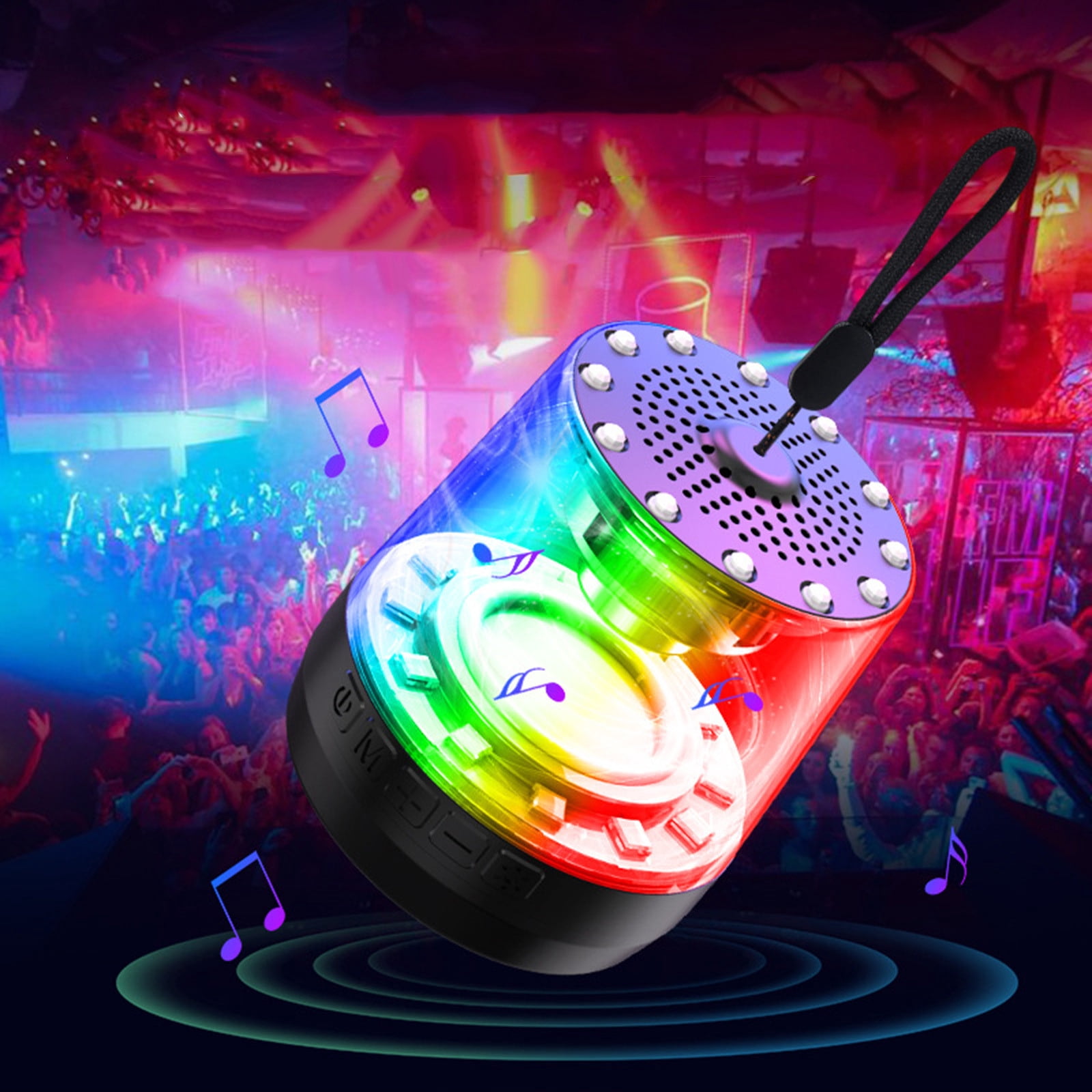 SuoKom Bluetooth Speakers Waterproof And Dust-proof Bluetooth Speaker Outdoor Portable Audio With LED Colorful Lights Wireless Mini Speaker TW-S Interconnection 360 ° Surround Sound Portable Speaker