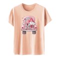 thumbnail image 4 of Meichang T-Shirts de la Saint-Valentin pour Femmes, T-Shirt Graphique Cœur d'Amour, Manches Courtes, Col Rond, Décontracté, Blouses, Joyeuse Saint-Valentin, 4 of 5