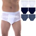thumbnail image 1 of Wearever Men's Incontinence Underwear Open Fly Washable Briefs, Maximum Absorbency Assorted 6-Pack, 1 of 10