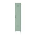 thumbnail image 1 of Naomi Modern 15 Single Locker Storage Cabinet with 5 Adjustable Shelves in Green, 1 of 9