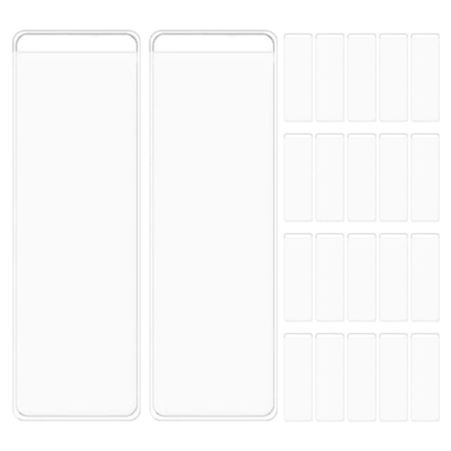 Clear Adhesive Pockets for Label Holder with Strong Backing Ideal for Office Organization White 40 Sets