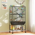 thumbnail image 2 of PawHut Grande Cage pour Hamster, Cage Roulante à 5 Niveaux pour Gerbille avec Tablette de Rangement, 2 of 10