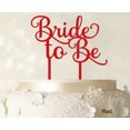 thumbnail image 1 of Décoration de Gâteau de Mariage pour Future Mariée Personnalisée, Décoration de Gâteau Rouge, Décoration de Gâteau de Mariage Disponible, 6-7 Pouces de Large, 1 of 1
