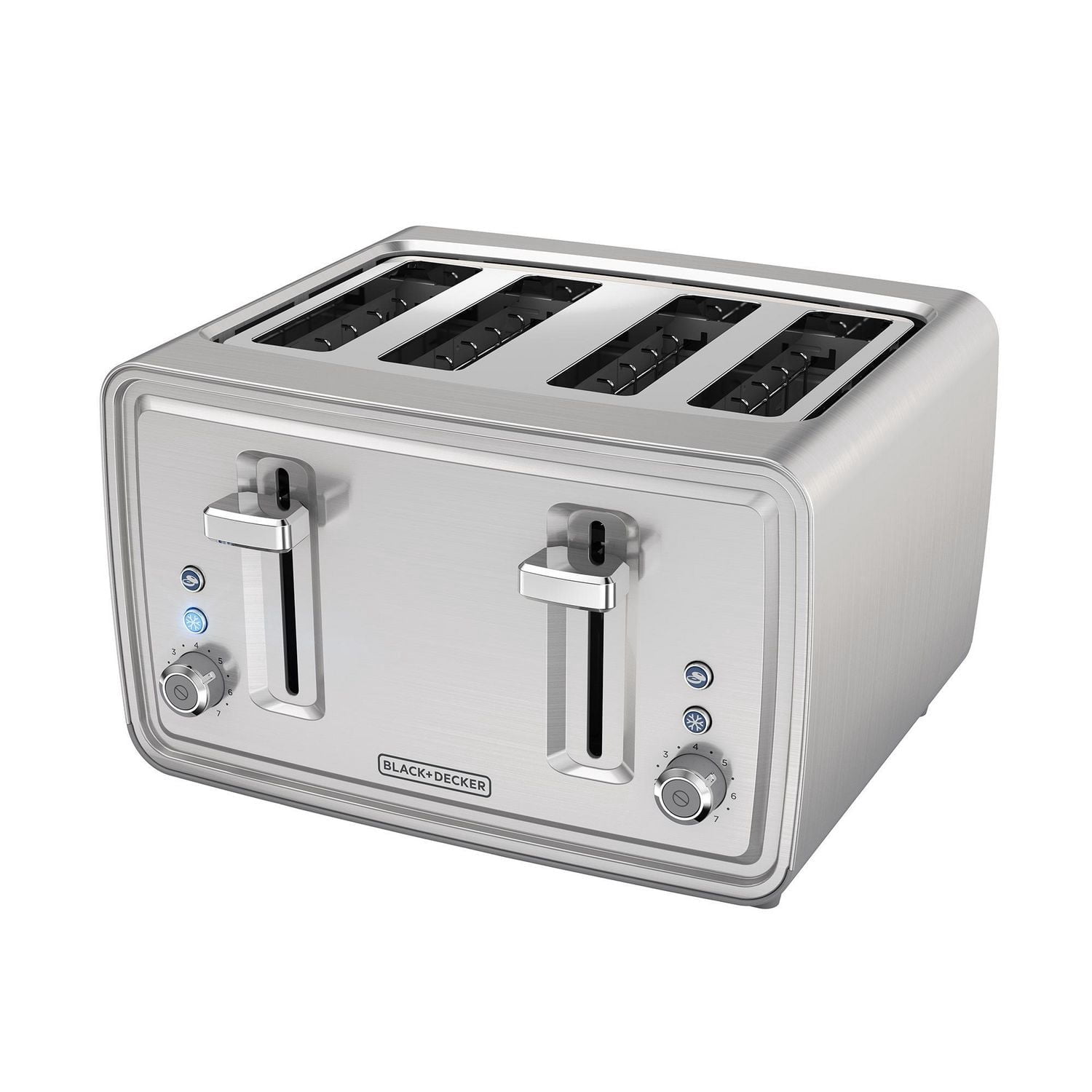 Black + Decker 4-Slice Extra Wide Toaster, in Stainless Steel