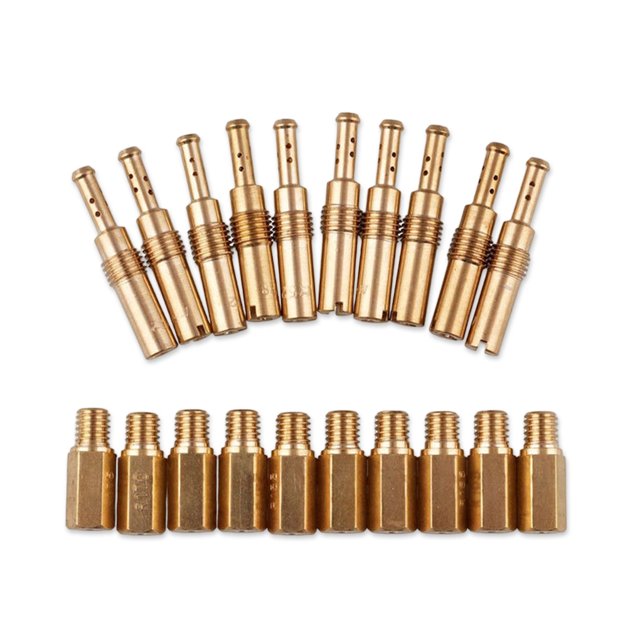 fastboy 20 Pieces Carburetor Fuel Nozzle Aluminum Alloy Wear-resistant Small Main Jets Set High Density Slow Pilot Jets 1Set