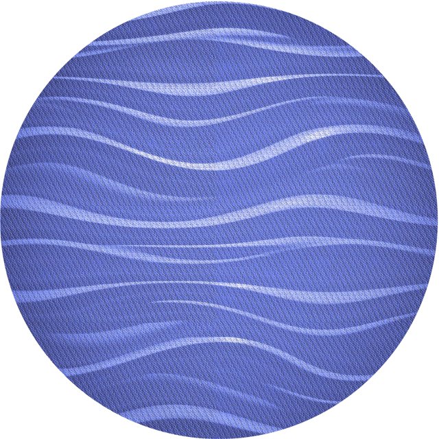 Ahgly Tapis Rond Lavable en Machine Intérieur Transitionnel Bleu Ciel, 3 Pieds Rond