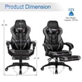 thumbnail image 2 of Gymax Office Computer Desk Chair Gaming Chair Adjustable Swivel w/Footrest Grey, 2 of 10