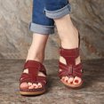 thumbnail image 4 of Summer New Style Plus Size Casual Wedge Heel Adult Womens In-line Sandals, 4 of 9