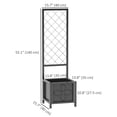 thumbnail image 3 of Outsunny Metal Planter Box Galvanized Planter with Trellis, Drainage Holes, 3 of 9