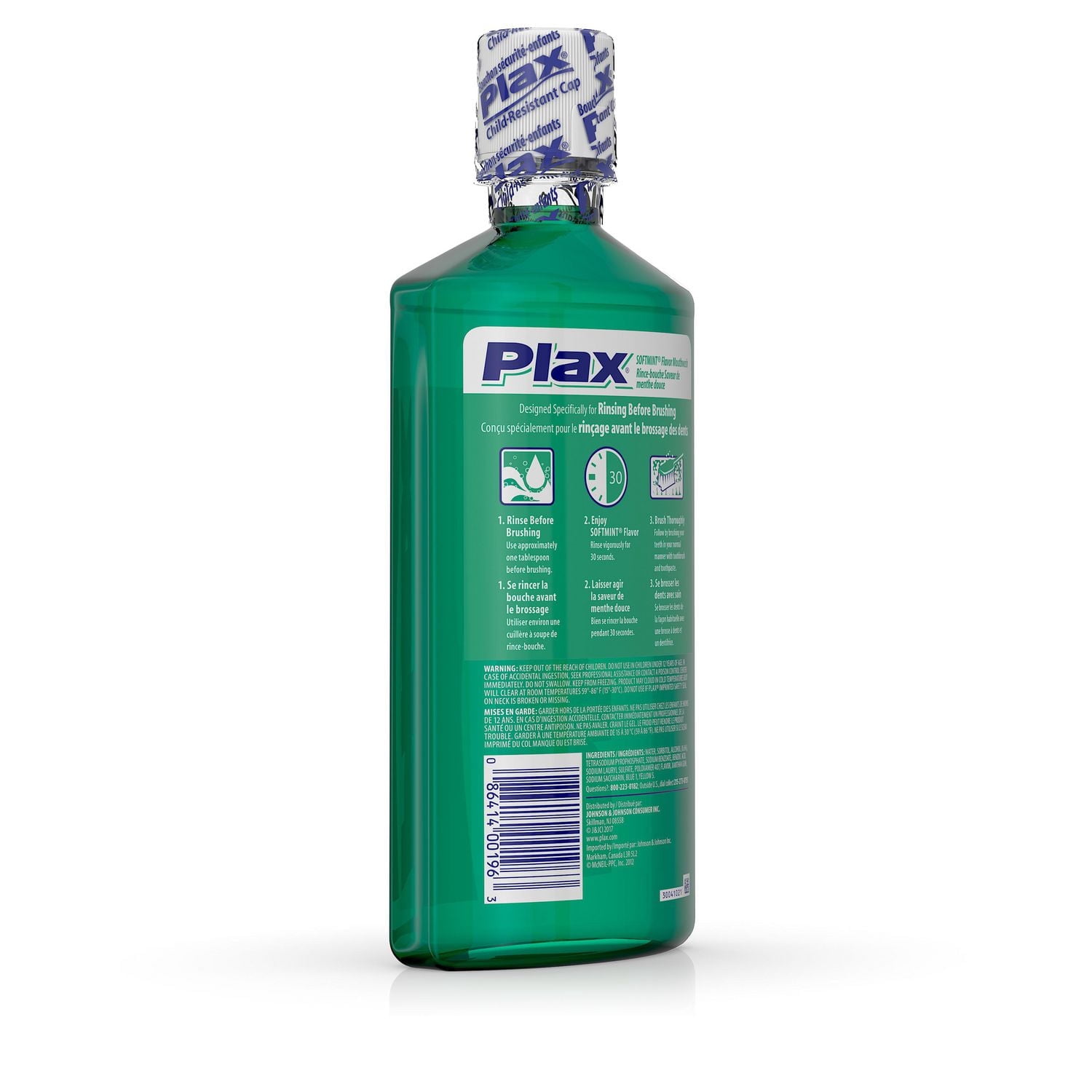Plax® Formule Avancée Délogement de la Plaque Menthe Douce Rinçage Rince-Bouche