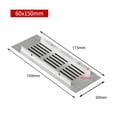 thumbnail image 1 of Bgsha 60mm Aluminium Rectangular Cabinet Wardrobe Air Vent Grille Ventilation-Cover, 1 of 8