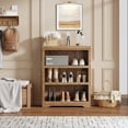 thumbnail image 3 of Modern MDF Bookshelf - 3 Tier Farmhouse Bookcase with Adjustable Open Shelves, Sturdy Storage Rack for Home Office, Study, Library, Living Room, Space-Saving, Easy Assembly, 3 Layers, W800, 3 of 6