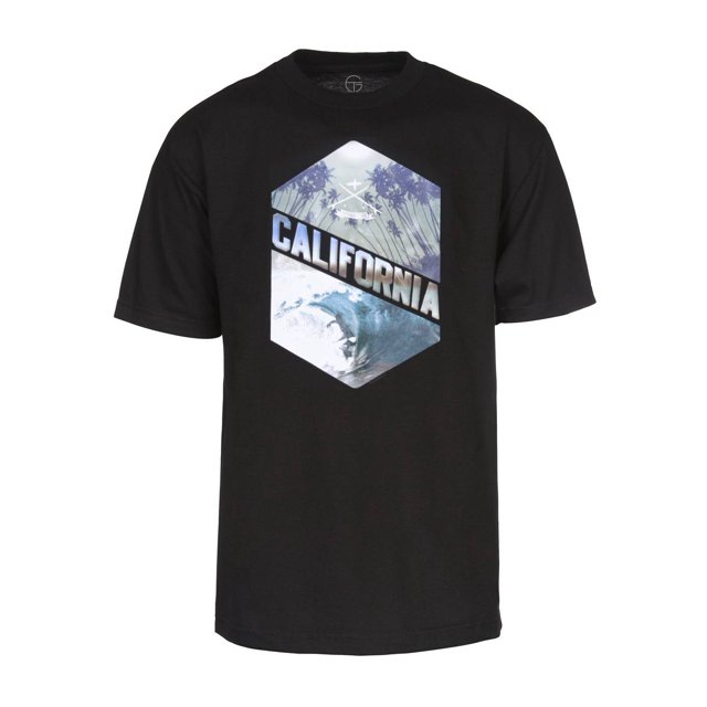 California Pride Mens Short-Sleeve T-Shirts - California Waves - Large