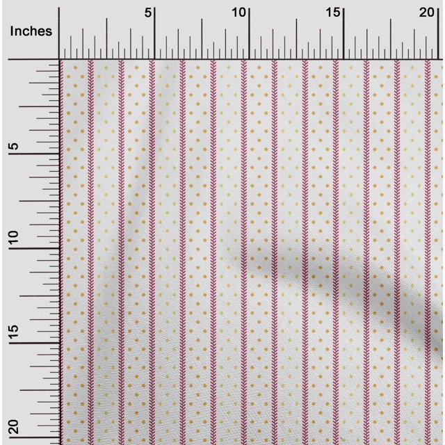 oneOone Tissu Popeline de Coton Rayé/hexagonal & Triangle Imprimé Géométrique BTY 56 Pouces de Large