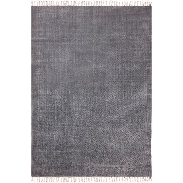 Casavani Handmade Eco Friendly Cotton Area Rug,gray 2x3 ft