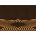 thumbnail image 1 of Ahgly Tapis Rectangulaire Lavable en Machine Intérieur Transitionnel Brun Selle, 2 Pieds x 4 Pieds, 1 of 7