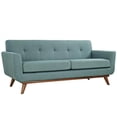 thumbnail image 1 of Modway Engage Modern Upholstered Fabric Loveseat in Laguna Blue, 1 of 6