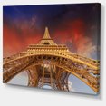 thumbnail image 2 of Belle Vue de Paris Tour Eiffel de Paris sous Ciel Rouge, 2 of 3