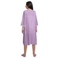 thumbnail image 4 of Moomaya Robe de Nuit Longue Jusqu'au Genou à Patte de Boutonnage pour Femmes, Imprimée, 4 of 6