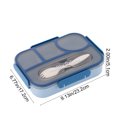 thumbnail image 3 of karymi Border Student Bento Box Children Sealed Fruit Box Salad Box Work Microwave Lunch Box Chopsticks Dip Container Cute Kids Bento Lunch Box Room Decor, 3 of 7