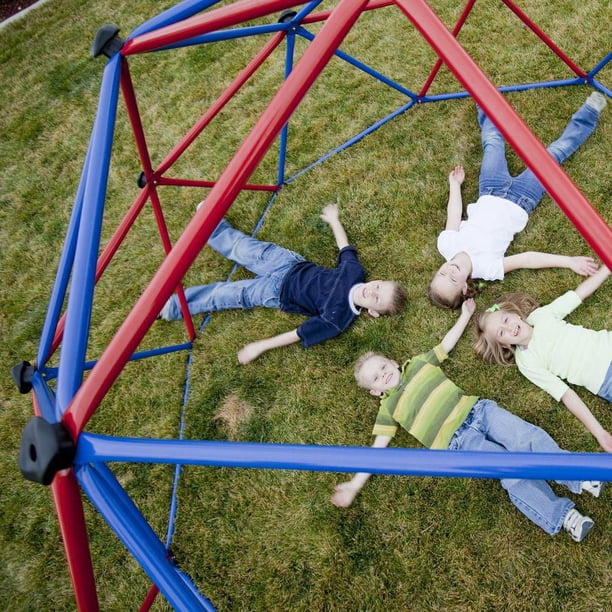 Dôme d'escalade pour enfants, structure métallique robuste 180 kg, montage simple 183 cm, coloré