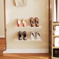 thumbnail image 4 of Gymax Set of 2 Metal Wire Shelving Unit Sloping Shoe Racks w/ Heightened Edge, 4 of 10
