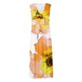 thumbnail image 5 of RKSTN Robes d'Invitée de Mariage pour Femmes Mode Décontractée Amples Grande Taille Évasées Robes d'Été Décontractées Bohèmes à Imprimé Floral Sans Manches à Col en V Poitrine Enveloppée Robes de Cocktail, 5 of 5
