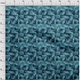 thumbnail image 4 of oneOone Tissu Rayonne Bleu Sarcelle Forme Géométrique Matériel de Robe Tissu Imprimé Tissu au Mètre 56 Pouces de Large, 4 of 4