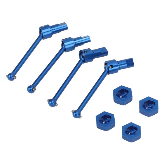 Front And Rear Drive Shaft, Powerful Front Rear Drive Shaft CVD Aluminum Alloy Efficient Drivetrain For 1/18 RC Car Blue