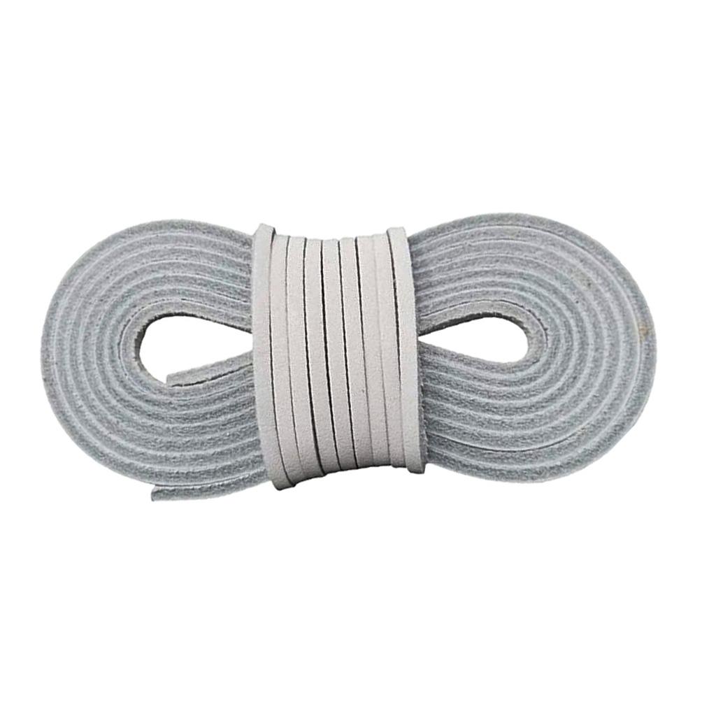 TISHITA Lacets de Chaussures Carrés en Cuir de Vachette 72 Pieds' 0.1 Pieds' Extra Résistants Gris