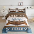 thumbnail image 1 of Erosebridal Sailboat Paddle Bedding Toddler Comforter Set, Rustic Lake House Down Comforter, Old Barn Door Decor, Reversible 2pcs, 1 of 7
