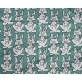thumbnail image 4 of oneOone Polyester Lycra Fabric Rabbit Block Printed Craft Fabric BTY 56 Inch Wide, 4 of 4