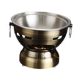 thumbnail image 2 of simhoa Shabu Hot Pot Lightweight Hotpot Portable for Home Picnic Kitchen Countertop bronze, 2 of 8