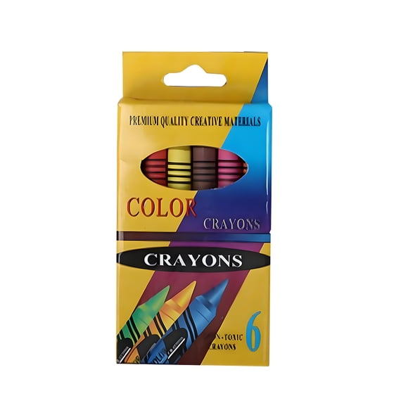 J-894 A Boy Girl Kids Crayons 6 Color Set Not Dirty Hand Box Art Painting Graffiti Freehand Supplies #l00E3