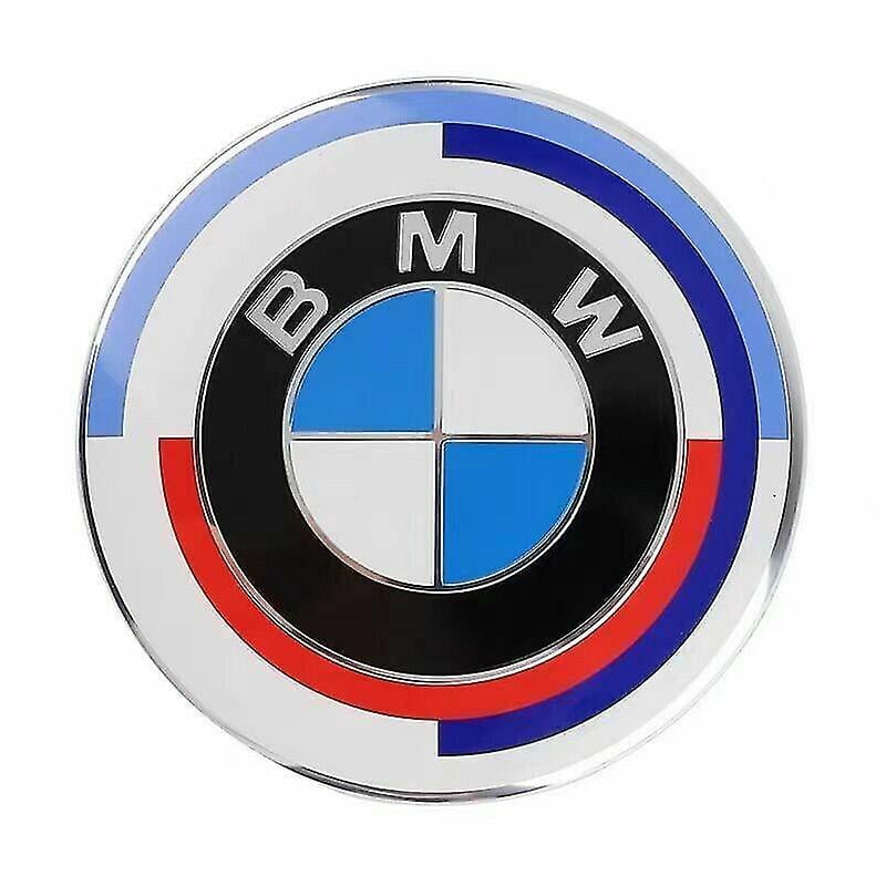 82mm Bmw Boot Trunk Bonnet Hood Badge 50th Years Anniversary Emblem
