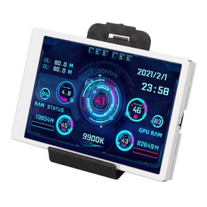 Moniteur informatique Temp, USB Interface de type C PC Affichage du panneau de capteur Mini Écran 320x480 3.5in Pour les Blancs domestiques