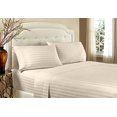 thumbnail image 2 of Home Design 1800 Series Luxurious Hotel Stripe Sheet Sets (Queen, Ivory), 2 of 3