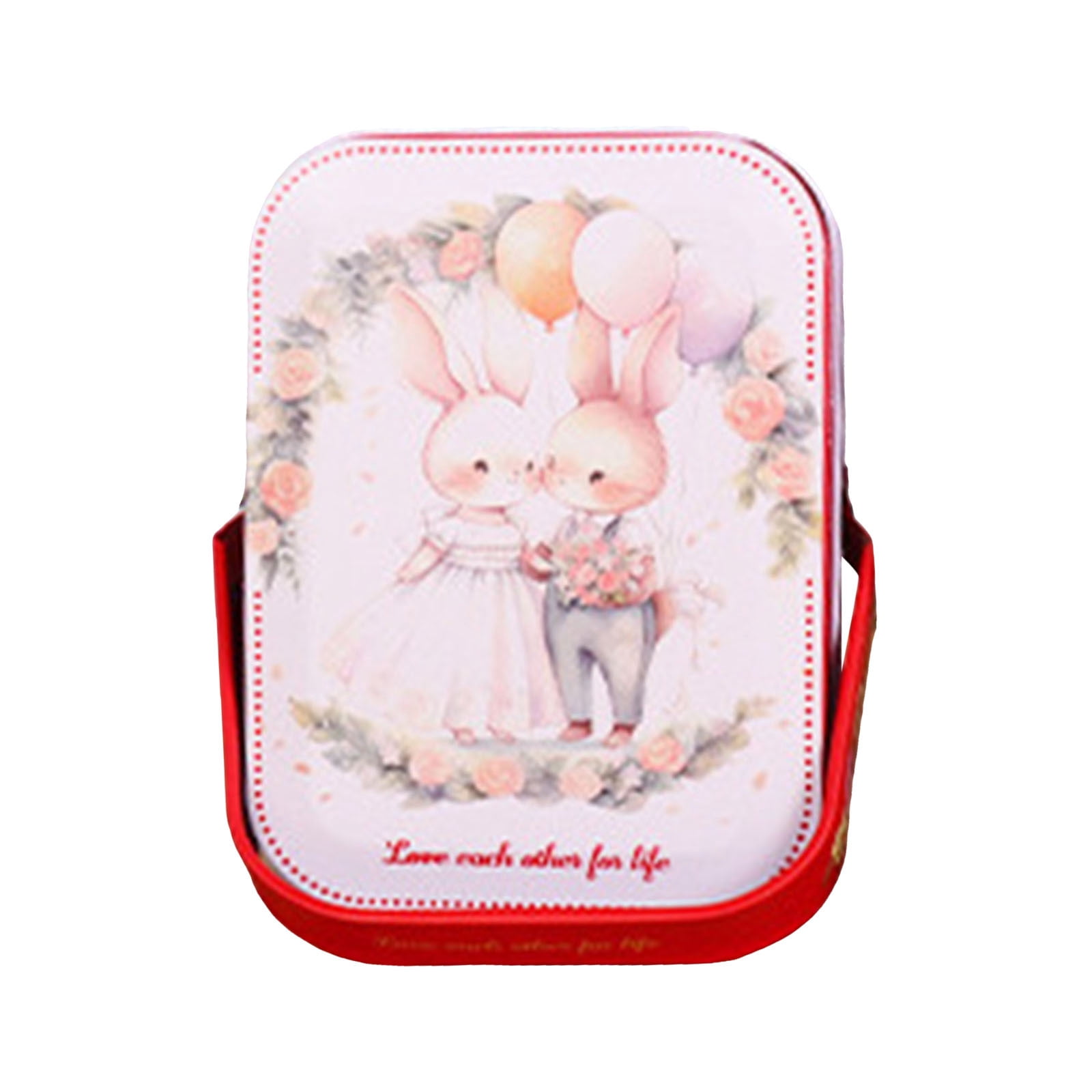 Hbdhejl Easter Candy Jar Cookie Jar Elegant Metal Tinplate Empty Tins Jars Cookie Candy Storage Containers Easter With Lids And Handle For Easter Decoration Holiday Part