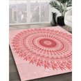 thumbnail image 3 of Ahgly Company Tapis d'Intérieur Rectangulaires Transitionnels Rouges Lavables à la Machine, 5 Pieds x 7 Pieds, 3 of 7