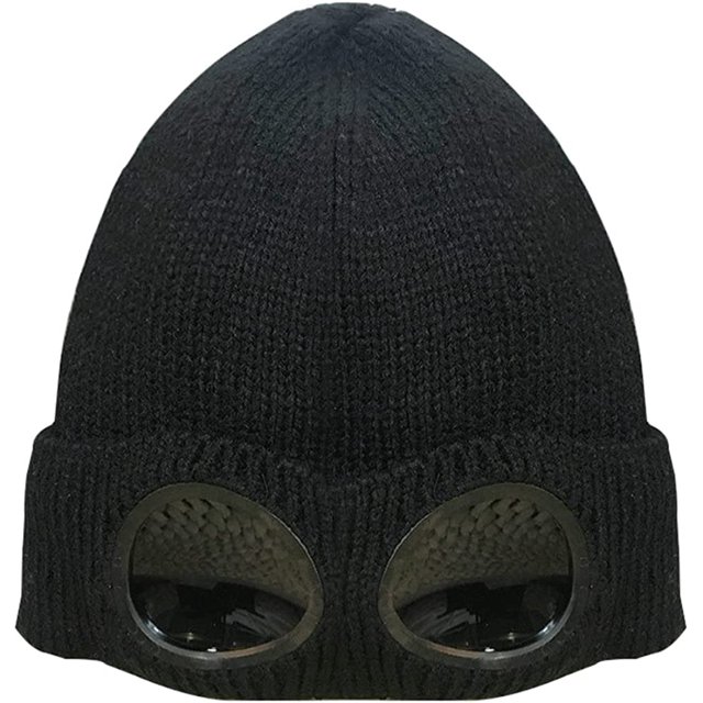 LinYooLi Women Knit Beanie Skull Hat Slouchy Chunky Cable Warm Soft Thick Cap with Goggles