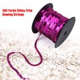thumbnail image 5 of XYCCA DIY 100 Yards 6mm Shiny Trim Sewing Strings Flat Round Sequins Line Accessory (Red Pink)-081601, 5 of 5