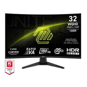 MSI 32" 2560 x 1440 (QHD) 180Hz 0,5 ms (GTG) Rapide courbé VA Moniteur de jeu Tilt réglable (MAG 325CQF)