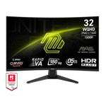 MSI 32" 2560 x 1440 (QHD) 180Hz 0,5 ms (GTG) Rapide courbé VA Moniteur de jeu Tilt réglable (MAG 325CQF)