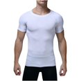thumbnail image 3 of Birdeem Chemises pour Hommes Chemises d'Été Unies Ajustées Sport Train Manches Courtes Col Rond, 3 of 9