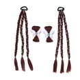 thumbnail image 2 of Extension de Cheveux, Extension de Cheveux Tressés 2 Pcs Polyvalente pour Coiffage Brun Foncé, Brun Clair, 2 of 7