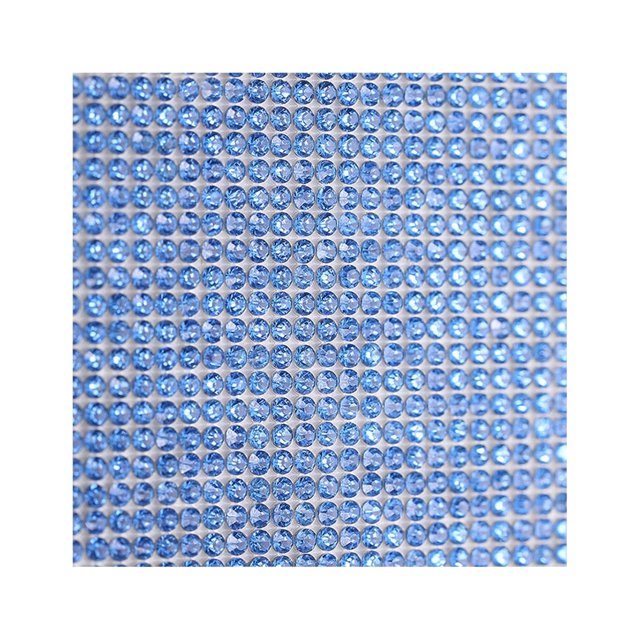 tredstone Crystal Rhinestone Ribbon Clothing Accessories Sticker Convenient Using Present Decoration Sheet with Shine Appearance Exquisite light blue 6 double side tape