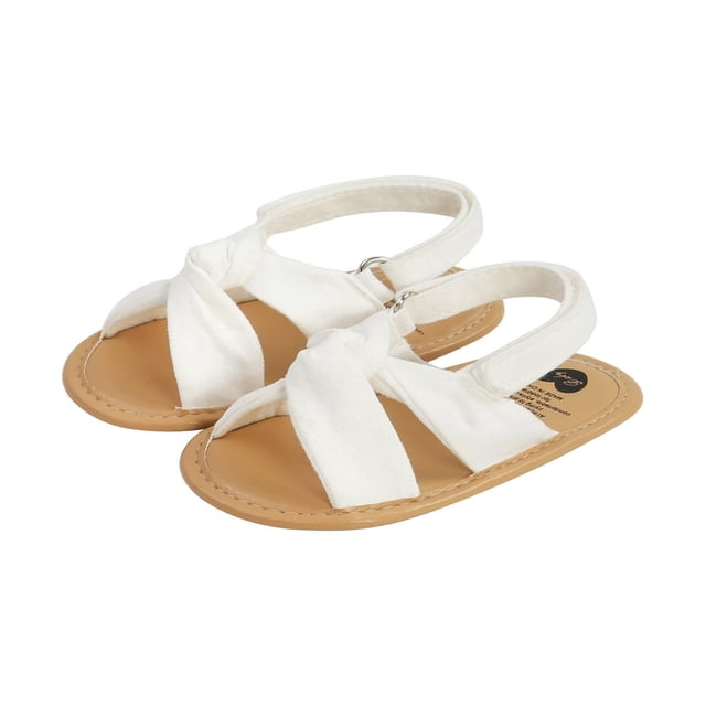 Baby Sandals Summer Baby Girls Solid Color Soft Sole Shoes